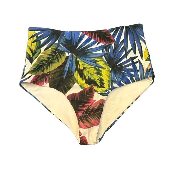 L Space NWOT Rebel Bikini Floral Leaf Multi Color 2 Piece Swimsuit M/XS Bottom - Picture 3 of 7